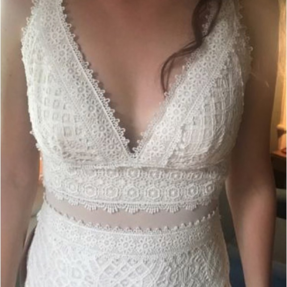 Tadashi Shoji lace bridal dress size 10 - Picture 7 of 7